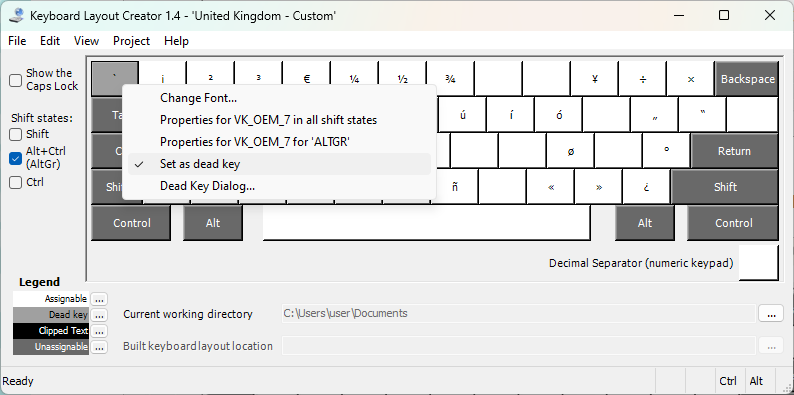 Resurrecting a dead key